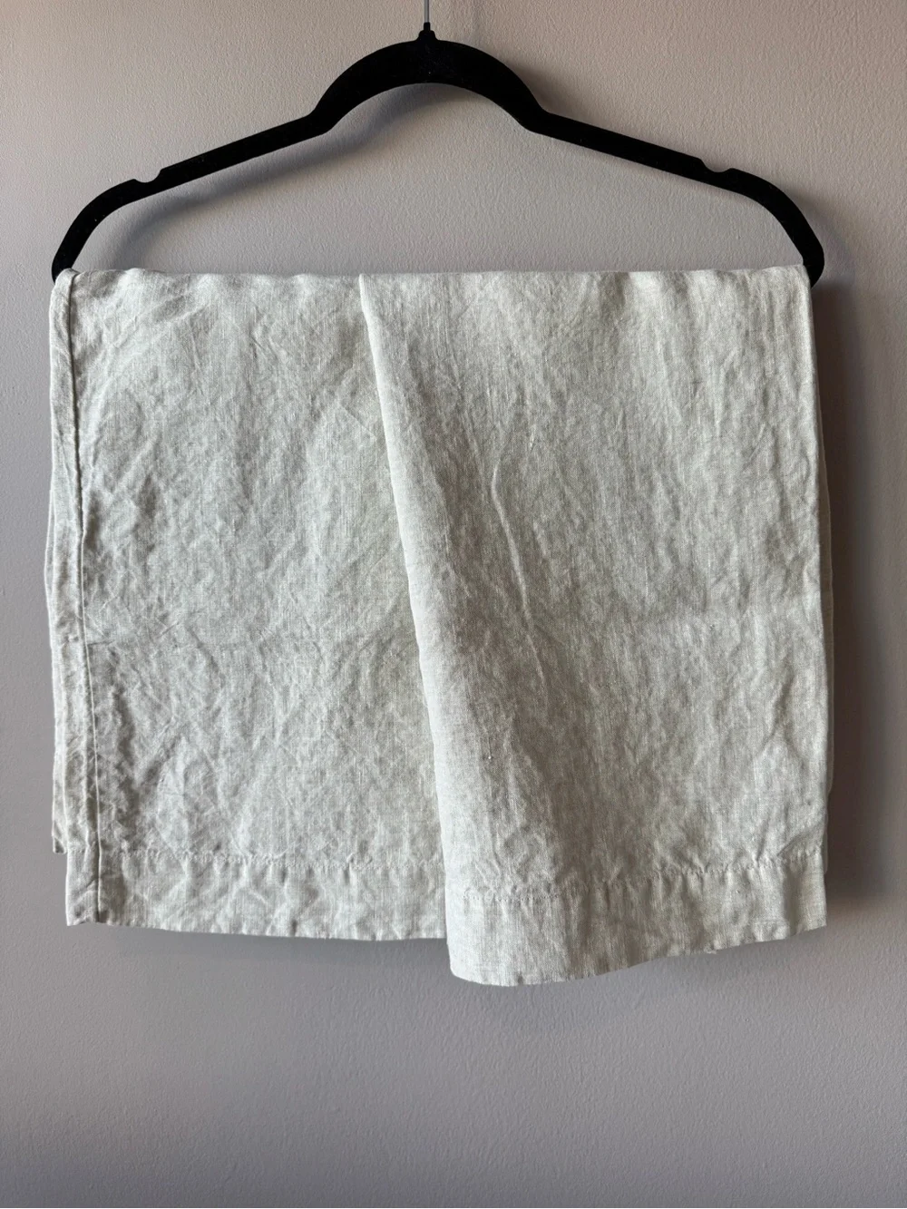 West Elm Flax Beige Oat 100% Linen Set of 2 Standard Pillowcases‎